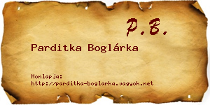 Parditka Boglárka névjegykártya